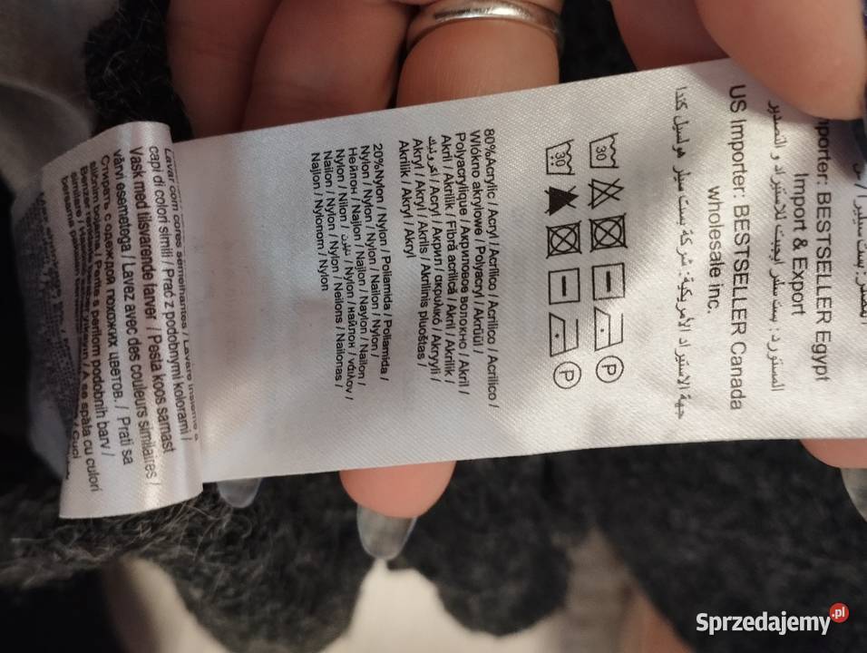 Ciemnoszary Kardigan ONLY Asymetryczny Zamek Swetry i golfy Ropczyce