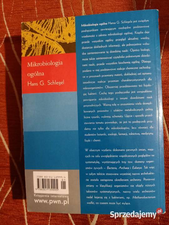 Mikrobiologia ogólna Hans G Schlegel Rok wydania 2004 Poznań