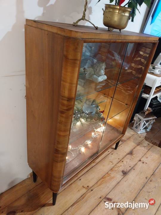 Witryna retro lata 50te serwantka gablota prl Gdańsk