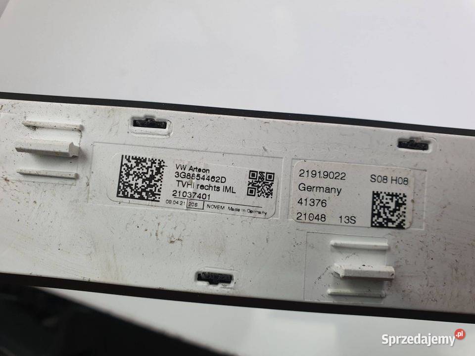 DEKOR LISTWA VOLKSWAGEN ARTEON 3G8854462D osobowe kujawsko-pomorskie