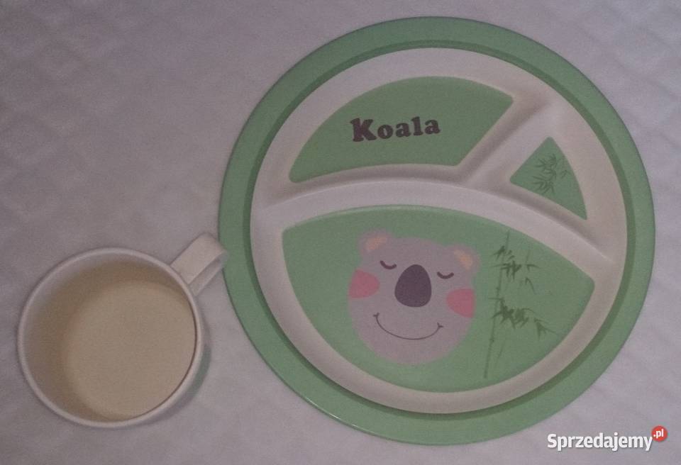 Kubeczek i talerzyk z przegródkami Koala Czeladź