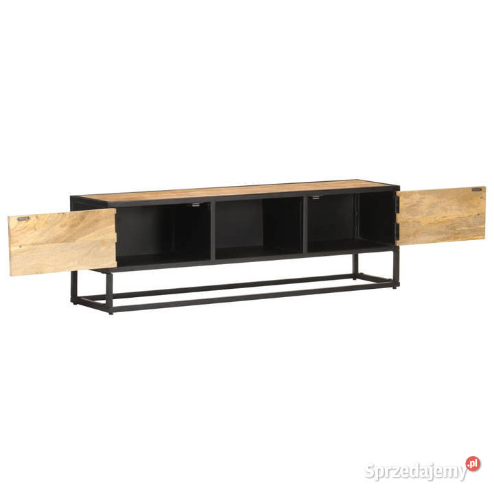 Szafka TV z drzwiczkami 130x30x40 surowe drewno mazowieckie Warszawa