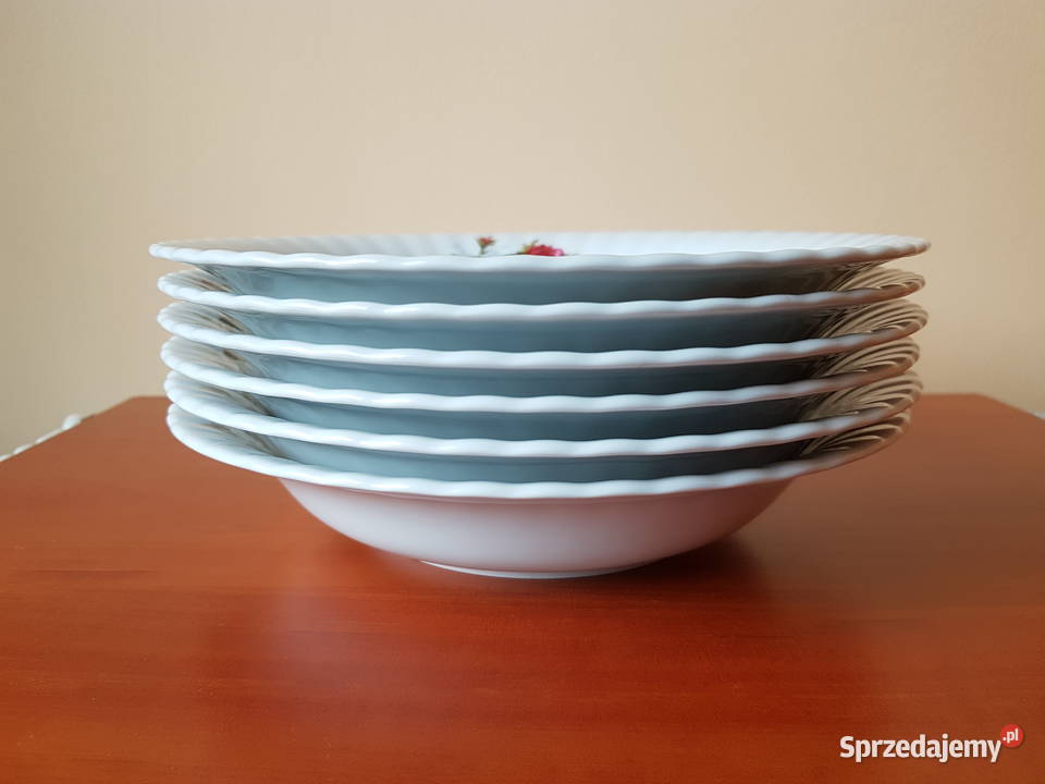Głębokie talerze obiadowe porcelana Chodzież śląskie Dąbrowa Górnicza