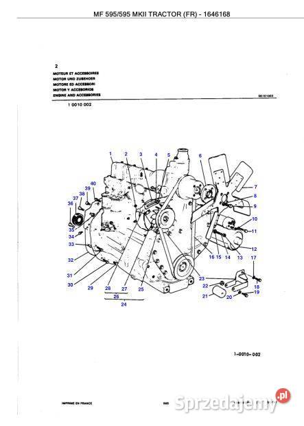 Massey Ferguson MF595 katalog czesci motoryzacja, transport Poradniki, albumy i reportaże