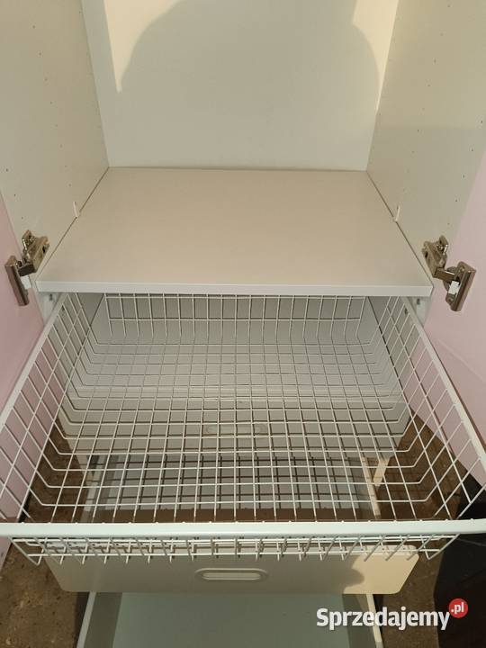 Szafa dziecięca IKEA stuva różowobiała z 3 51cm śląskie Zabrze