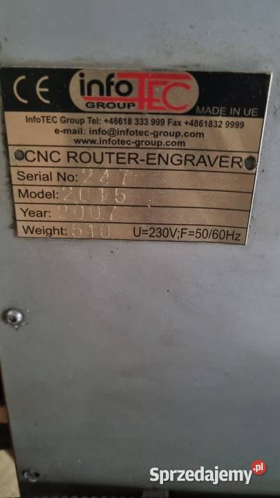 Ploter frezujący CNC InfoTEC 2015 F Ostrowiec Świętokrzyski