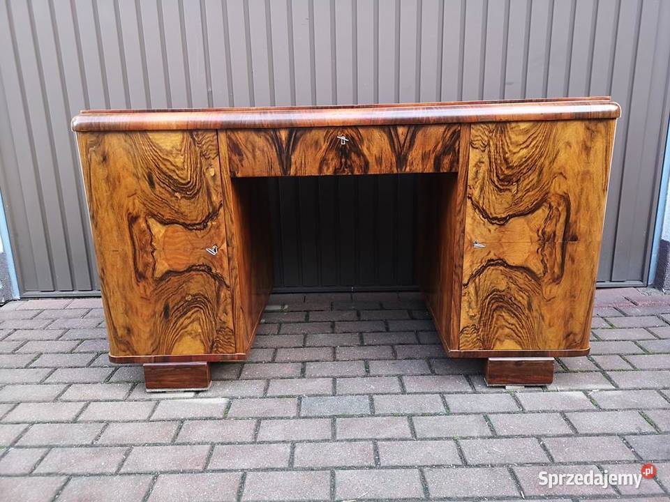 Biurko ARTDECO Orzech Zgrabne Stare Antyk Swarzędz