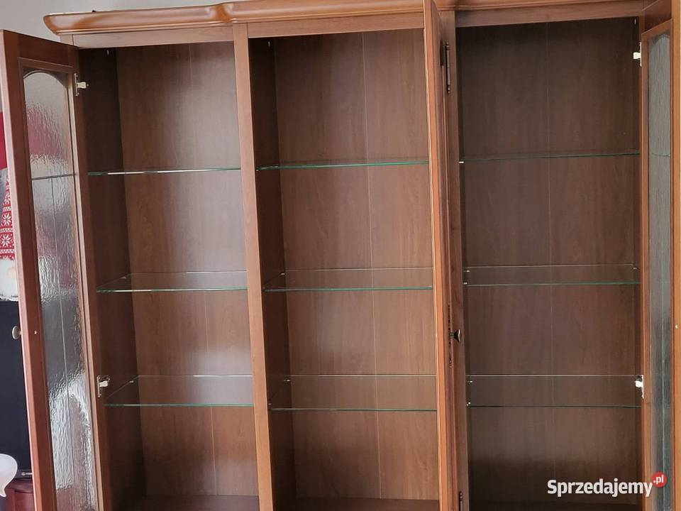 BRW BAWARIA duża witryna i narożnik orzech Gdańsk