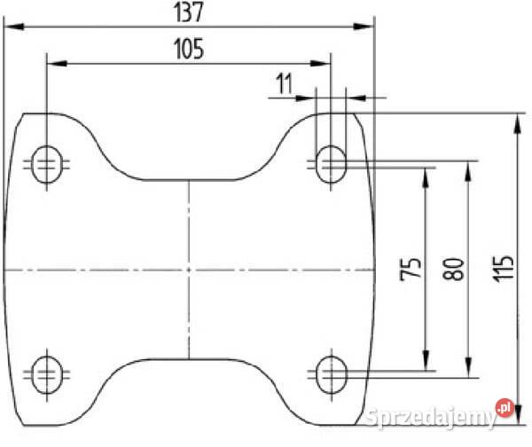 Kółko poliamidowe 160 mm 3478UOR160P63 Kamionna