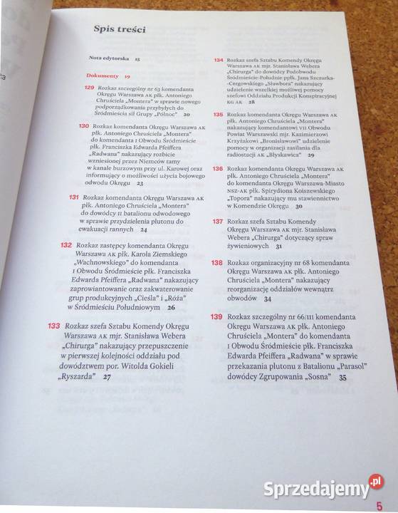 MZ Rozkazy dowództwa Powstania Warszawskiego tom Książki naukowe i popularnonaukowe mazowieckie