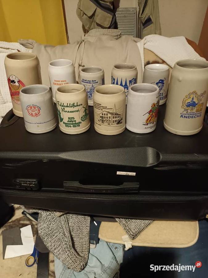 Kufle kamionkowe szkliwiona z lat 60 XX wieku Porcelana i szkło Bielsko-Biała