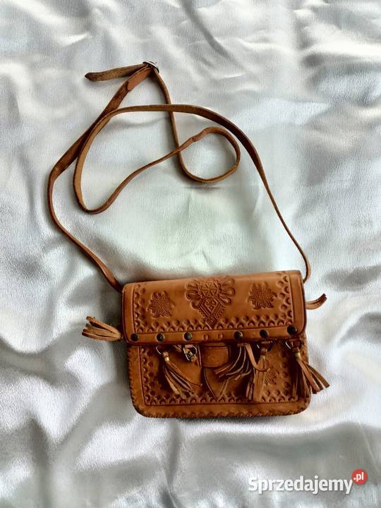 Torebka damska skórzana vintage ręcznie robiona Dla kobiet wielkopolskie Konin