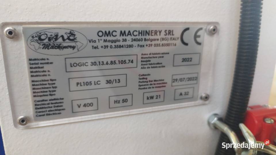 Prasa do fornirowania OMC 105 LC 3013 Wodna Juszczyn