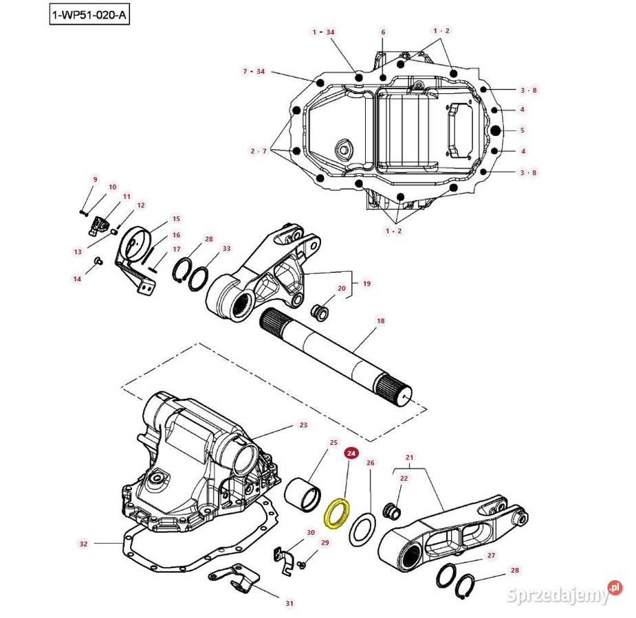 Uszczelniacz wałka podnośnika Massey Ferguson Białystok sprzedam