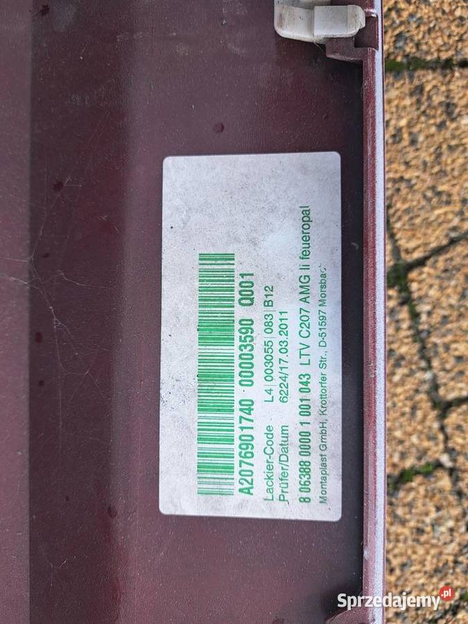 Listwa progowa mercedes C207 AMG A2076901740 Busko-Zdrój