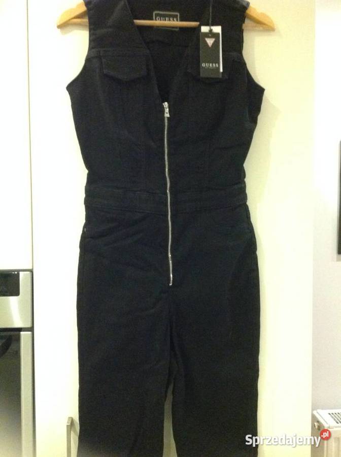 Czarny Kombinezon Jeans Damski GUESS 29 NOWY Nowa Sól