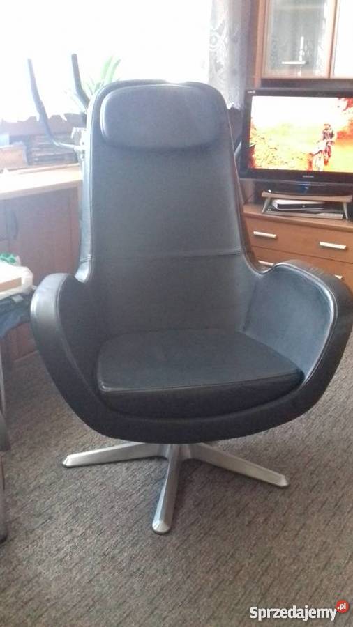 SKÓRZANY FOTEL OBROTOWY Fotele i pufy sprzedam