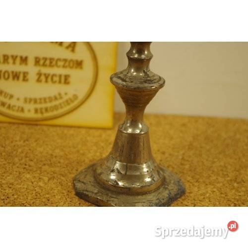 Klasyczny świecznik metalowy styl kolonialny śląskie