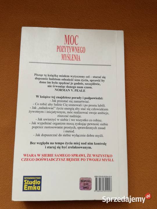 Moc pozytywnego myślenia Autor Norman V Peale Poradniki, albumy i reportaże Poradniki, albumy i reportaże Łódź