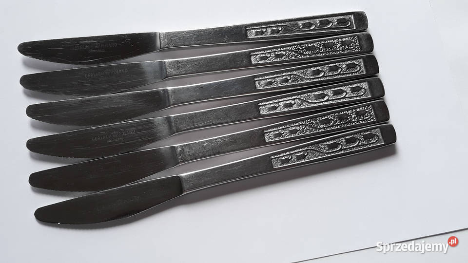 Noże obiadowe 1 KONWALIE Gerlach sztućce PRL Sztućce Dom i Ogród Dąbrowa Górnicza