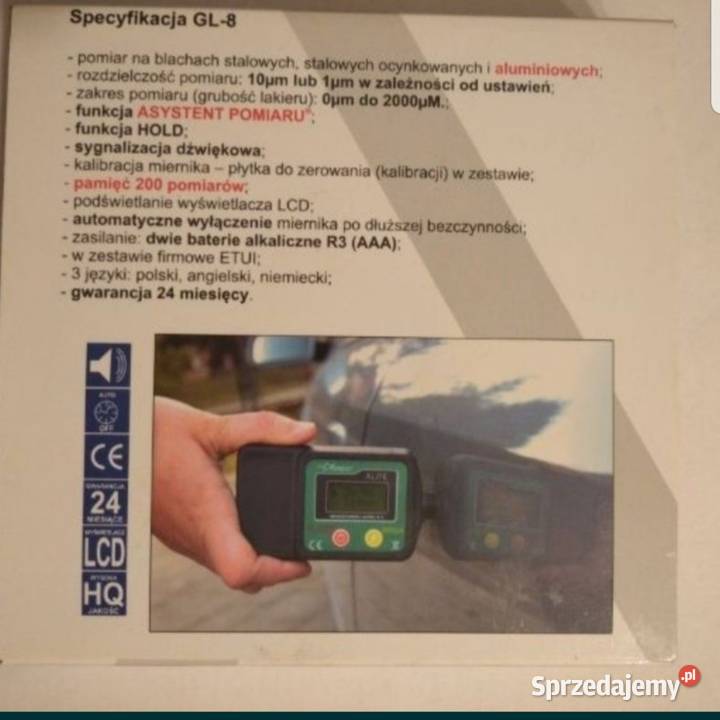 Miernik Czujnik Lakieru ProdigTech GL8Nowy Oława