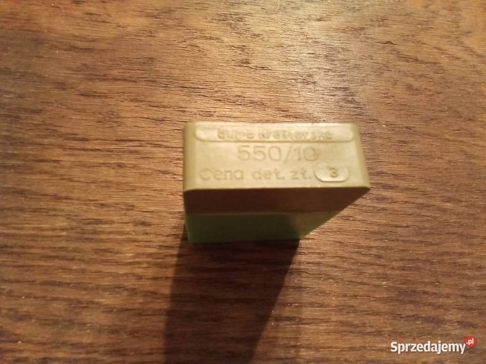 Gumka kreślarska zielona PRL Warszawa