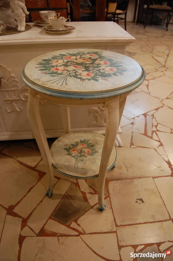 Piękny stolik ręcznie malowany shabby chic Lublin