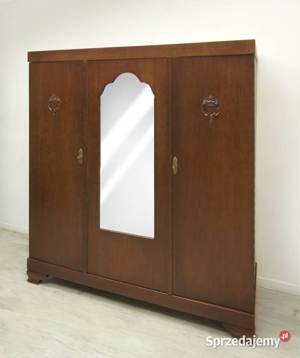 Dębowa szafagarderoba w stylu secesyjnym lata Jerka