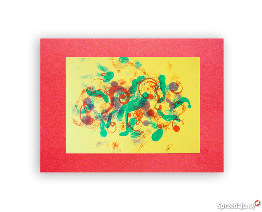 kolorowa dekoracja na ścianę abstrakcja grafika