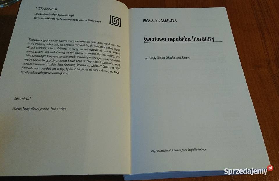 Światowa republika literatury Pascale Casanova pomorskie Gdańsk