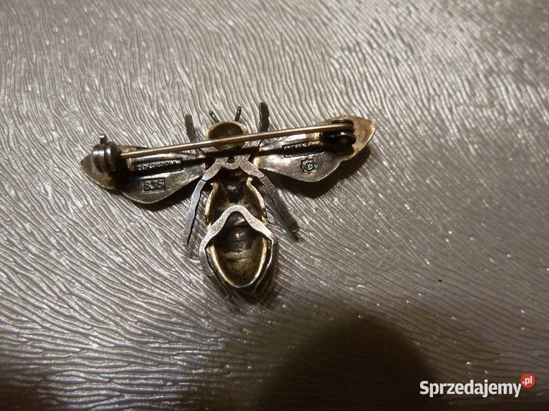 broszka srebro mucha osa 835