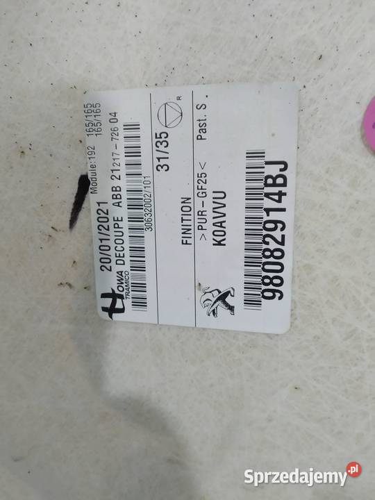 PODSUFITKA PODBITKA KABINY Peugeot Expert III osobowe