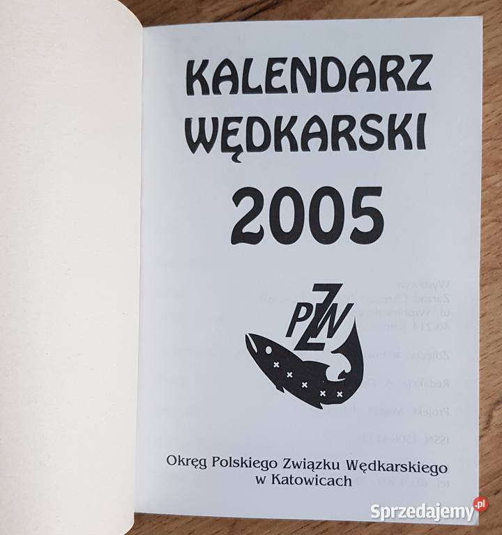 Kalendarz wędkarski 2005 śląskie Jaworzno