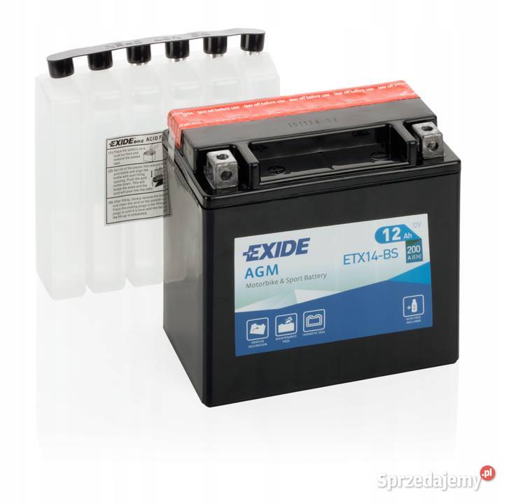 Akumulator EXIDE YTX14BS ETX14 12Ah 200A Poznań sprzedam