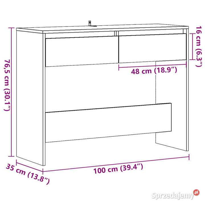 Stolik konsolowy stare drewno 100x35x765 sprzedam