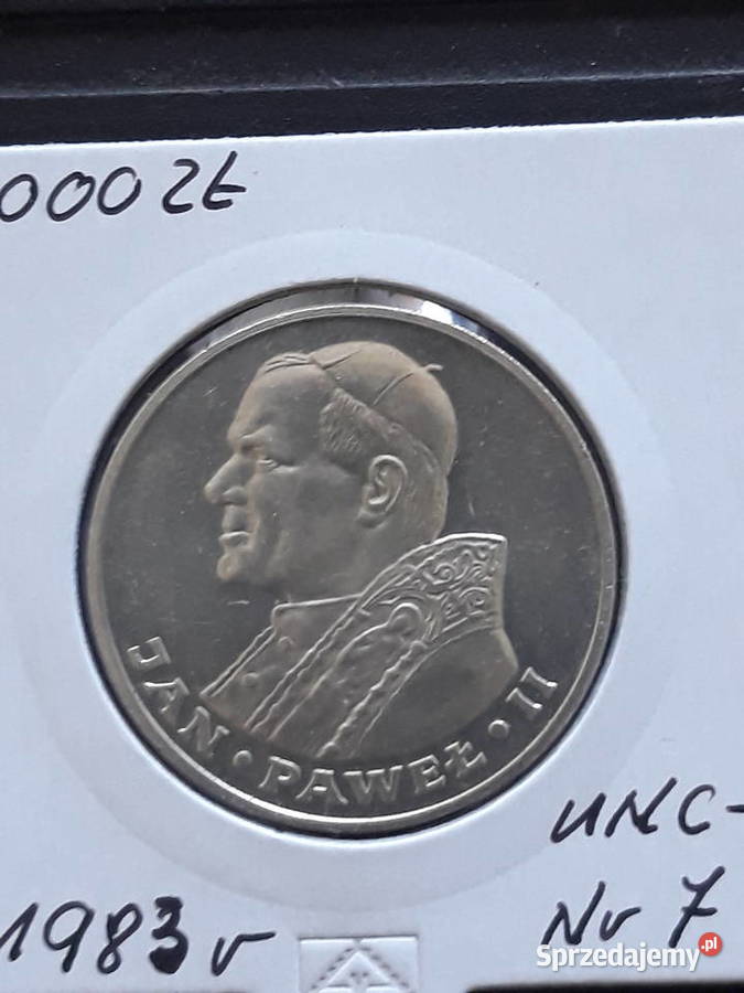 1000 Papież Jan Paweł II 1983 r 7 UNC Numizmatyka Konin