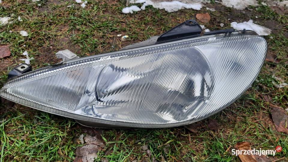 lampa lampy przód przednie peugeot 206 przed Środek Rawicz