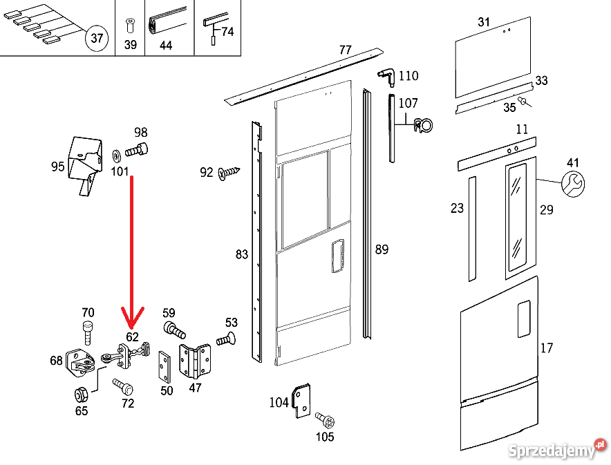 9417200116 Ogranicznik drzwi Mercedes ECONIC Kłobuck