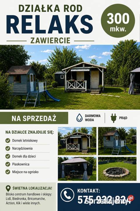 Działka rekreacyjna ROD RELAKS w Zawierciu śląskie Zawiercie