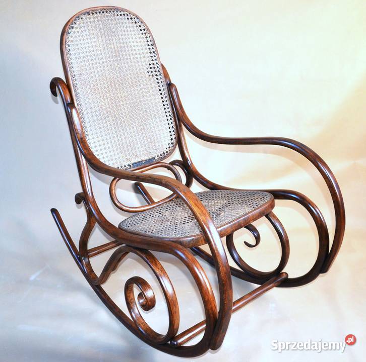Fotel gięty bujak Thonet początek XX w unikat