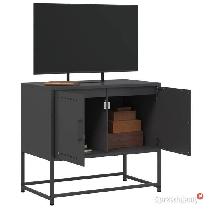 Szafka pod telewizor czarna 685x39x605 stalowa