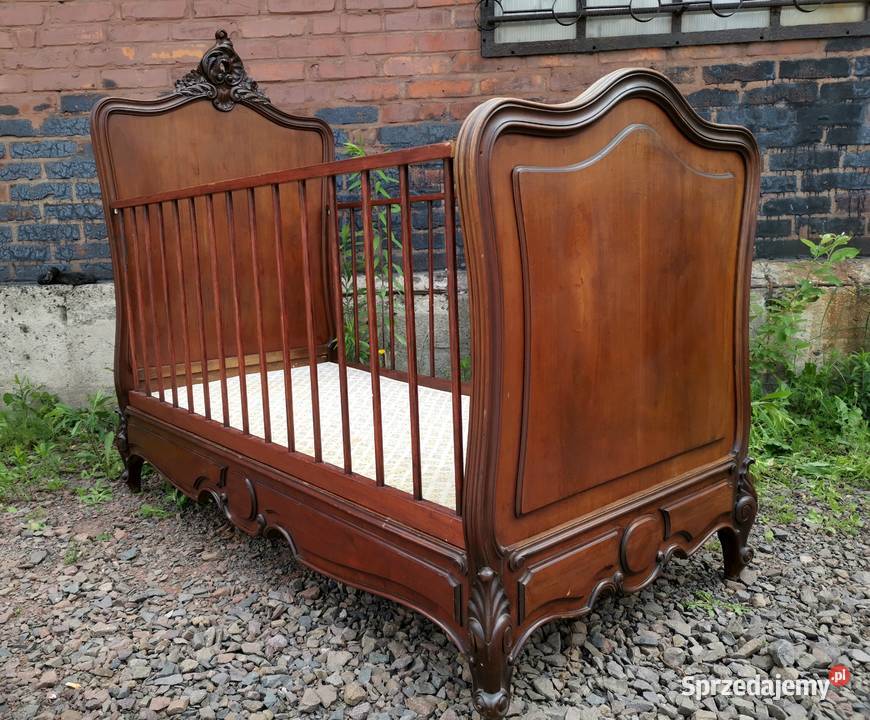 Francuskie łóżko dzieci łóżeczko rocaille antyk Wałbrzych
