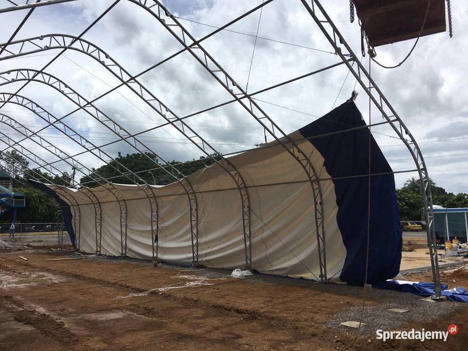 Hala namiotowa z dwuspadowym dachem 122x244m PVC dolnośląskie