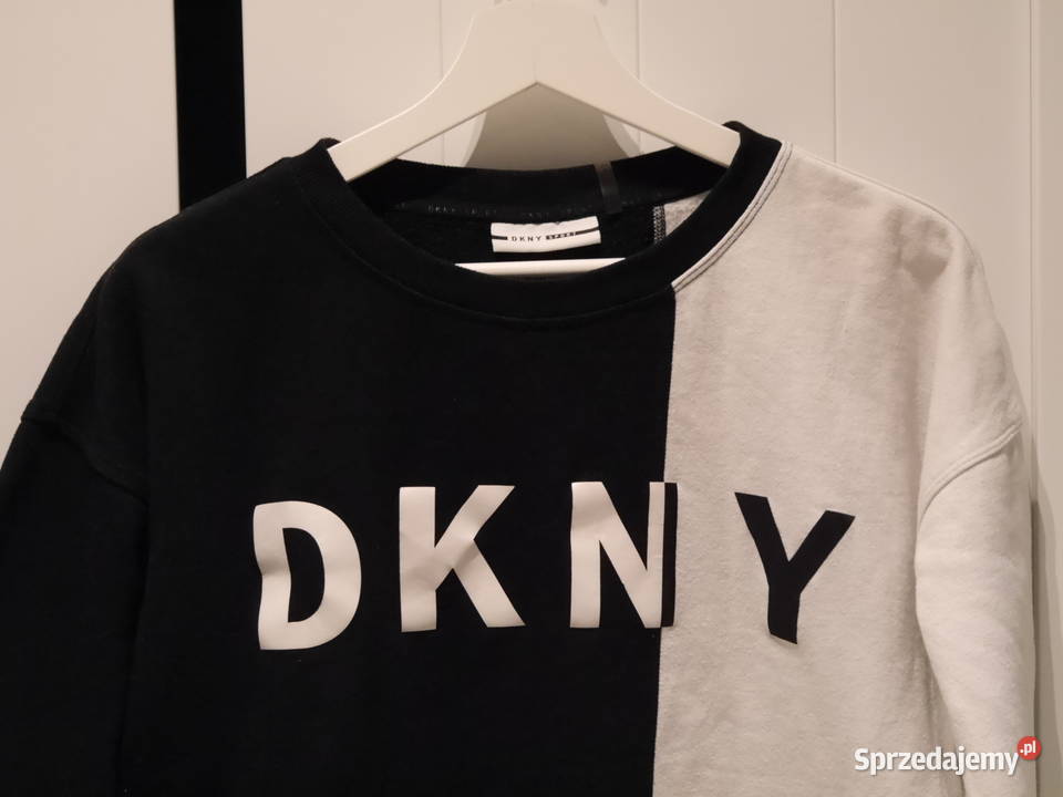 DKNY fajna bluza biało czarna 36 S Inny materiał Wrocław
