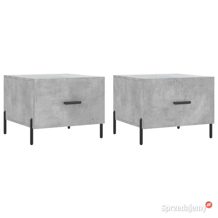 Stoliki kawowe 2 szarość betonu 50x50x40 mazowieckie sprzedam