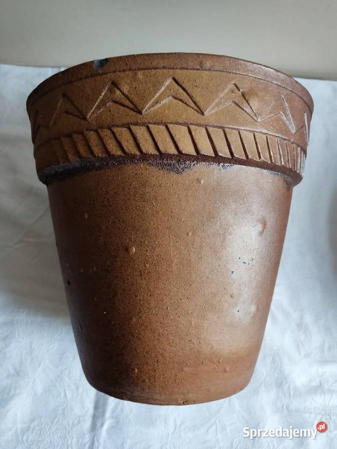 Donica doniczka duża ceramiczna gliniana fi 25 Głuchołazy