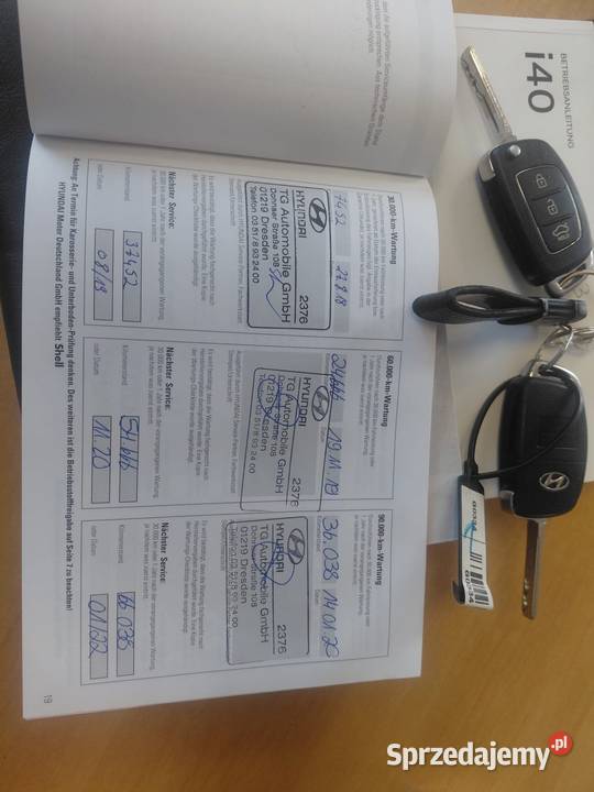 HYUNDAI i40 2017r 16 16V 135 Przeb101 Jelenia Góra