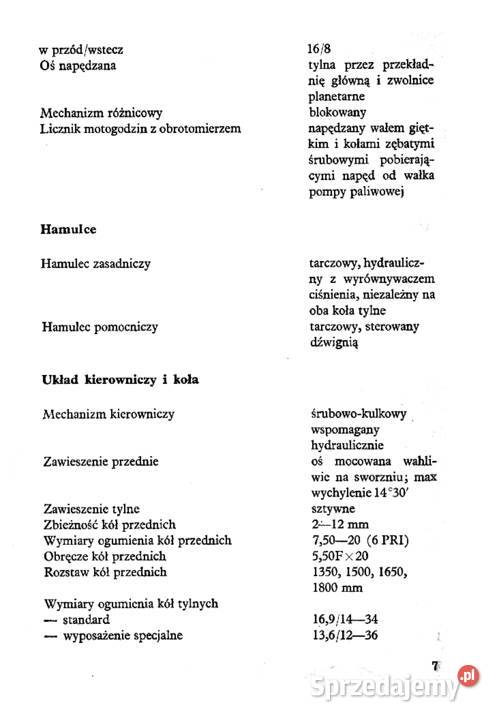 instrukcja obsługi Ursus c385 podkarpackie Stalowa Wola