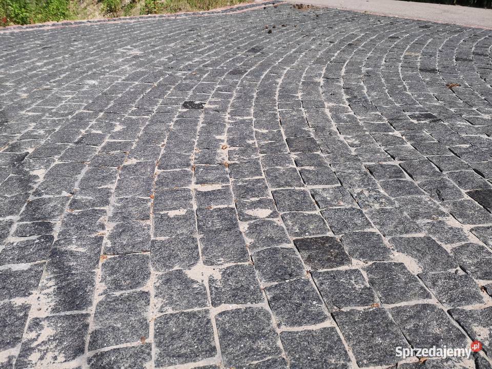 Kostka Granitowa Ciętołupana Rzędowa CZARNA Materiały budowlane Marki sprzedam