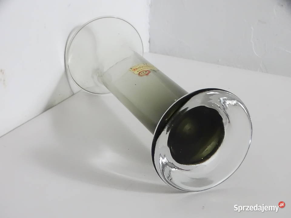 Vintage Wazon Artystyczny Szkło Dmuchane Ustnie lubelskie Biłgoraj